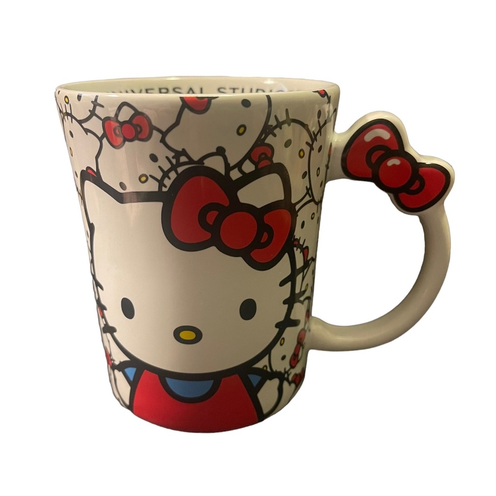 Universal Studios Exclusive HELLO KITTY Coffee Mug Red Bow